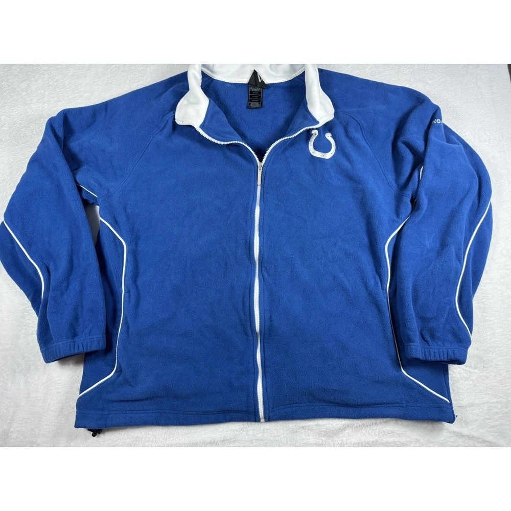 Reebok NFL Indianapolis Colts  Men's Full Zip Fleece Jacket Size‎ XXL